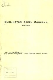 Burlington Steel Co. Ltd 1961 cover
