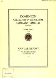 Dominion Oilcloth and Linoleum Company Limited 1953 cover