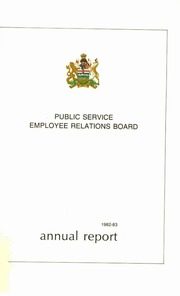 Alberta. Public Service Employee Relations Board 1983 cover