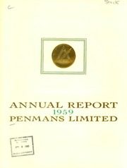 Penmans Limited 1959 cover