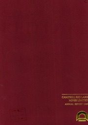 Campbell Red Lake Mines Limited 1985 cover