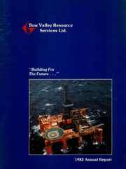 Bow Valley Resource Services Ltd 1982 cover