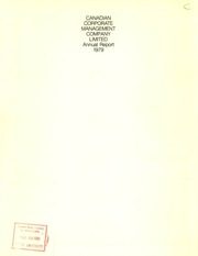 Canadian Corporate Management Company Limited 1979 cover