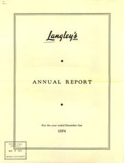 Langley's Limited 1954 cover