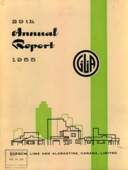 Gypsum, Lime and Alabastine, Canada, Limited 1955 cover