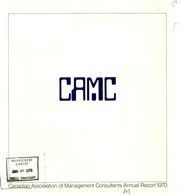 Canadian Association of Management Consultants 1970 cover