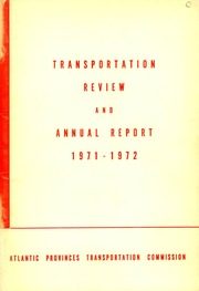 Atlantic Provinces Transportation Commission 1972 cover