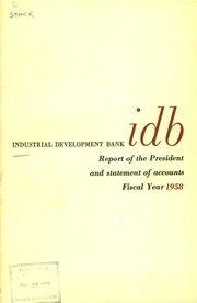 Industrial Development Bank 1958 cover