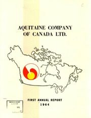 Aquitaine Company of Canada Ltd 1964 cover