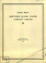Northern Quebec Power Company Limited 1955 cover