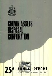 Crown Assets Disposal Corporation 1969 cover