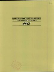 Canadian General Investments Ltd 1982 cover