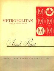 Metropolitan Stores of Canada Limited 1964 cover