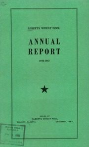 Alberta Wheat Pool 1957 cover