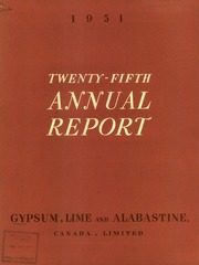 Gypsum, Lime and Alabastine, Canada, Limited 1951 cover