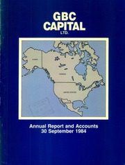GBC Capital Ltd 1984 cover