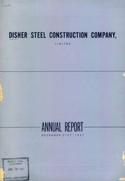 Disher Steel Construction Company, Limited 1951 cover
