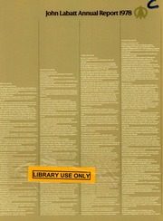 John Labatt Limited 1978 cover