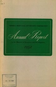 Central Mortgage and Housing Corporation 1952 cover