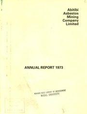 Abitibi Asbestos Mining Company Limited 1973 cover