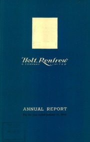 Holt, Renfrew & Company Limited 1950 cover