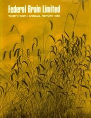 Federal Grain Limited 1965 cover