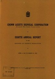 Crown Assets Disposal Corporation 1952 cover