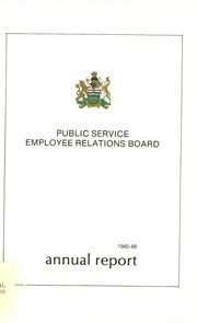 Alberta. Public Service Employee Relations Board 1986 cover