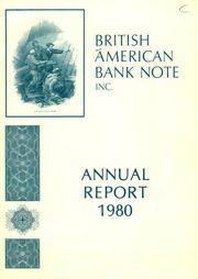 British American Bank Note Company Limited 1980 cover