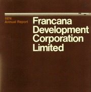 Francana Development Corporation Limited 1974 cover