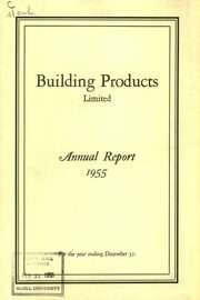 Building Products Limited 1955 cover