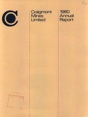 Craigmont Mines Limited 1980 cover
