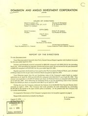 Dominion and Anglo Investment Corporation Limited 1970 cover