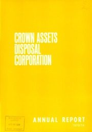 Crown Assets Disposal Corporation 1974 cover