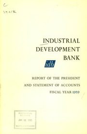 Industrial Development Bank 1959 cover