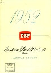Eastern Steel Products, Limited 1952 cover