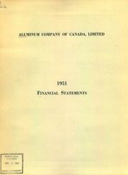 Aluminum Company of Canada, Limited 1951 cover