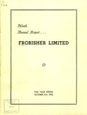Frobisher Limited 1952 cover