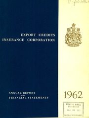 Export Credits Insurance Corporation 1962 cover