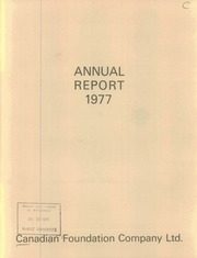 Canadian Foundation Company Ltd 1977 cover