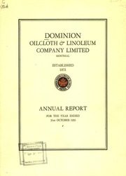Dominion Oilcloth and Linoleum Company Limited 1951 cover