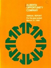 Alberta Opportunity Company 1980 cover
