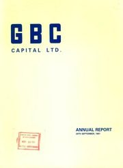 GBC Capital Ltd 1981 cover