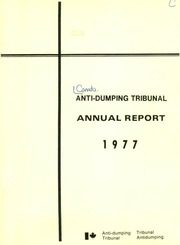 Canada Anti-Dumping Tribunal 1977 cover