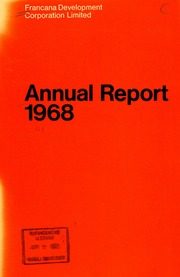 Francana Development Corporation Limited 1968 cover