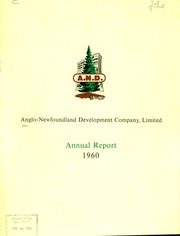 Anglo-Newfoundland Development Company, Limited 1960 cover