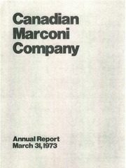 Canadian Marconi Company 1973 cover