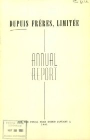 Dupuis Freres,Limitee 1961 cover