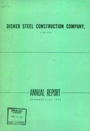Disher Steel Construction Company, Limited 1952 cover