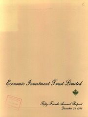 Economic Investment Trust Limited 1980 cover